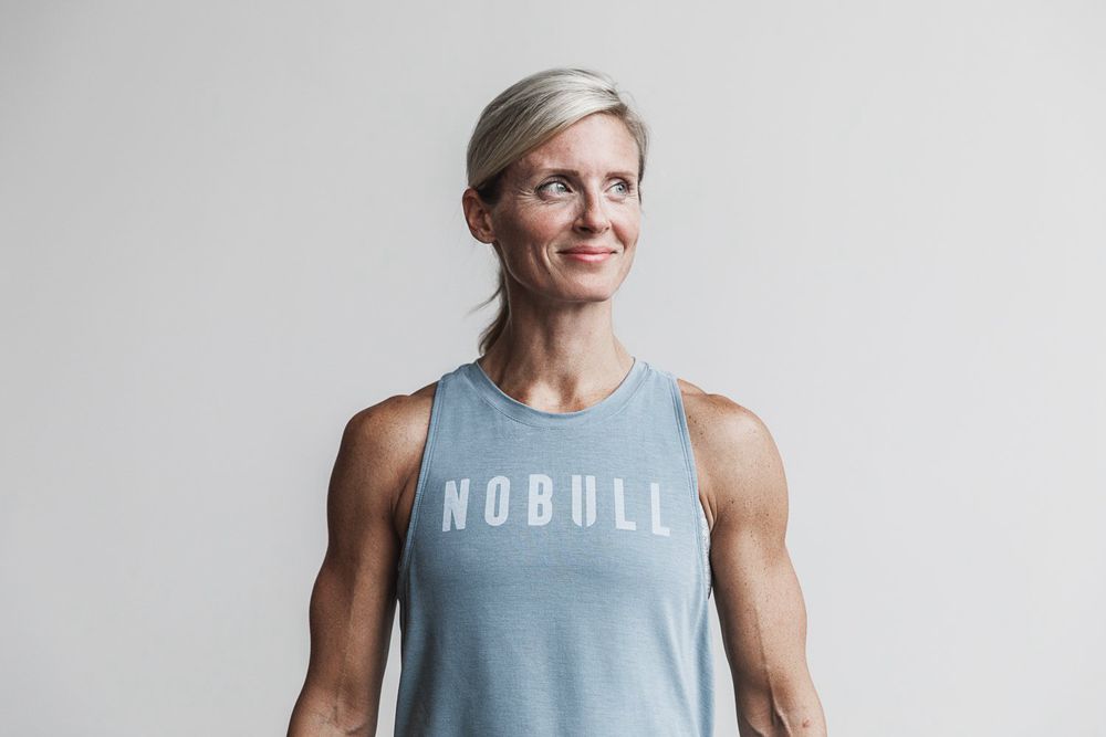 NOBULL Women's High-Neck Tank Tops - Slate - Ireland (7235BMTHW)